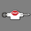 4mm Clip & Key Ring W/ Colorized Lip Imprint Key Tag